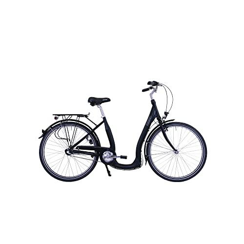 HAWK City Comfort Premium Bicicletta da donna 28 pollici colore nero bicicletta da citta leggera da donna con cambio Shimano a 3 marce e freno sul cerchione 0 Prodotti