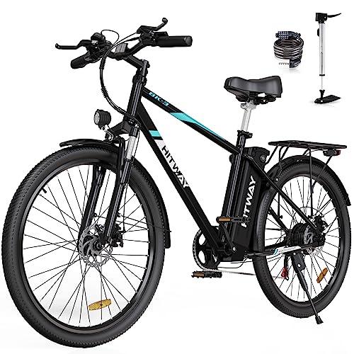 HITWAY Bicicletta Elettrica 26 Bici Elettrica Mountain BikeE Bike City per UomoDonnaMotore 250W 36V 14Ah batteria al litio estraibileShimano 7 marce fino a 45 100 km 0 Prodotti