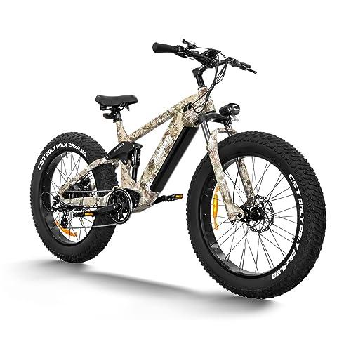 Himiway Cobra Bicicletta Elettrica Adulto 96 110km Bici Elettrica 48V 20Ah Fat Bike Elettrica 26 X 48 Mountain ebike 25kmh 250W Four Bar Linkage Suspension freno idraulico Shimano 7 Uomo Donna 0 Prodotti