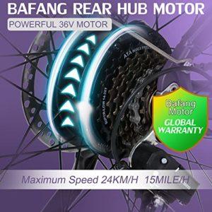 Hyuhome Bicicletta elettrica per adulti da uomo e donna, 27.5″ bicicletta Ebike, 250W 36V 12.5Ah Mountain E-MTB, Shimano 7 velocità, freni a doppio disco per pendolari esterni (viola, 820 L+) 12 Hyuhome Bicicletta elettrica per adulti da uomo e donna, 27.5″ bicicletta Ebike, 250W 36V 12.5Ah Mountain E-MTB, Shimano 7 velocità, freni a doppio disco per pendolari esterni (viola, 820 L+) - immagine 5