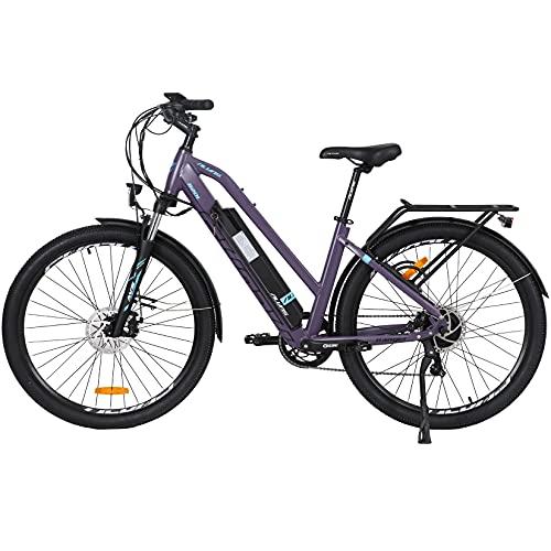 Hyuhome Bicicletta elettrica per adulti da uomo e donna 275 bicicletta Ebike 250W 36V 125Ah Mountain E MTB Shimano 7 velocita freni a doppio disco per pendolari esterni viola 820 L 0 Hyuhome Bicicletta elettrica per adulti da uomo e donna, 27.5″ bicicletta Ebike, 250W 36V 12.5Ah Mountain E-MTB, Shimano 7 velocità, freni a doppio disco per pendolari esterni (viola, 820 L+)