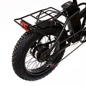 Italia Power off Grid, E-Bike Quark 20", Bicicletta Elettrica Fat, Unisex, Adulto, Pieghevole, Nera, Medium - immagine 4