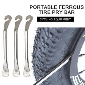 JSKWIKE 6 PCS Leve Smontagomme Leva del Pneumatico del Metallo Leva Gommein Acciaio Leve per Pneumatici per Bicicletta Cucchiaio Pneumatico Leve per Biciclette Mountain Bike Bici da Corsa - immagine 6