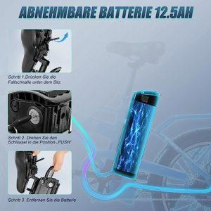 K KAISDA Bicicletta Elettrica Pieghevole 20 Pollici K7S Commute E-bike con Batteria da 36V 12,5 Ah Leggera Elettrica Pieghevole per Anziani e Ragazze(in Acciaio al Carbonio di Alta Qualità) 14 K KAISDA Bicicletta Elettrica Pieghevole 20 Pollici K7S Commute E-bike con Batteria da 36V 12,5 Ah Leggera Elettrica Pieghevole per Anziani e Ragazze(in Acciaio al Carbonio di Alta Qualità) - immagine 7