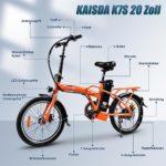 K KAISDA Bicicletta Elettrica Pieghevole 20 Pollici K7S Commute E bike con Batteria da 36V 125 Ah Leggera Elettrica Pieghevole per Anziani e Ragazzein Acciaio al Carbonio di Alta Qualita 0 9 K KAISDA Bicicletta Elettrica Pieghevole 20 Pollici K7S Commute E-bike con Batteria da 36V 12,5 Ah Leggera Elettrica Pieghevole per Anziani e Ragazze(in Acciaio al Carbonio di Alta Qualità)