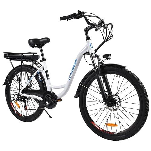 KAISDA 26 Bicicletta elettrica K6C Donna Uomo City BikeBici Elettrica con Pedalata Assistita 250WBatteria Rimovibile 36V 125AhBianco 0 KAISDA 26'' Bicicletta elettrica K6C, Donna Uomo City Bike,Bici Elettrica con Pedalata Assistita 250W,Batteria Rimovibile 36V 12.5Ah,Bianco