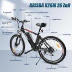 KAISDA Bicicletta Elettrica K26M 26Mountain Bike Elettrica per UomoDonnaCon Batteria rimovibile da 36 V125 AhCambio Shimano 21 Velocita E Mountain Bike fino a 40 75 KM 0 2 KAISDA Bicicletta Elettrica K26M 26",Mountain Bike Elettrica per Uomo/Donna,Con Batteria rimovibile da 36 V/12.5 Ah,Cambio Shimano - 21 Velocità, E-Mountain Bike fino a 40-75 KM