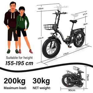 KETELES Fat Bike Bicicletta Elettrica Pieghevole, 20" Bici Elettrice con Pedalata Assistita, City Bike con 48V/18A Batteria Rimovibile, Hydraulic Disc Brake,per Uomo Donna 14 KETELES Fat Bike Bicicletta Elettrica Pieghevole, 20" Bici Elettrice con Pedalata Assistita, City Bike con 48V/18A Batteria Rimovibile, Hydraulic Disc Brake,per Uomo Donna - immagine 7