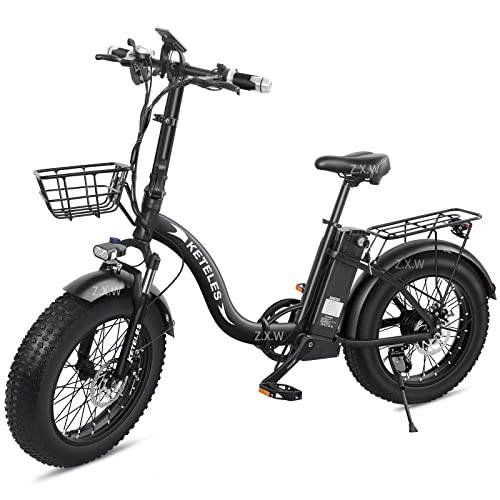 KETELES Fat Bike Bicicletta Elettrica Pieghevole 20 Bici Elettrice con Pedalata Assistita City Bike con 48V18A Batteria Rimovibile Hydraulic Disc Brakeper Uomo Donna 0 KETELES Fat Bike Bicicletta Elettrica Pieghevole, 20" Bici Elettrice con Pedalata Assistita, City Bike con 48V/18A Batteria Rimovibile, Hydraulic Disc Brake，per Uomo Donna