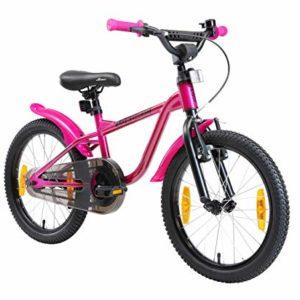 LÖWENRAD Bicicletta Bambini 5 Anni | Bici Bambino Bambina 18" Pollici Freno a Pattino e Freno a retropedale | Berry