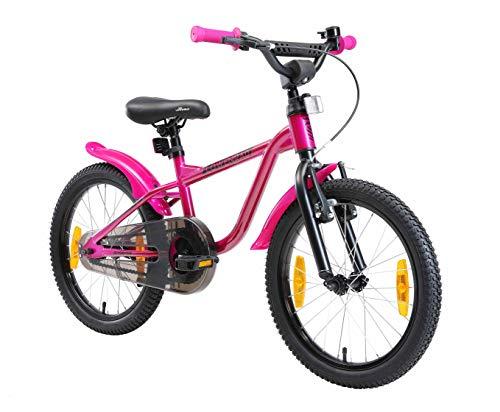 LOWENRAD Bicicletta Bambini 5 Anni Bici Bambino Bambina 18 Pollici Freno a Pattino e Freno a retropedale Berry 0 Prodotti