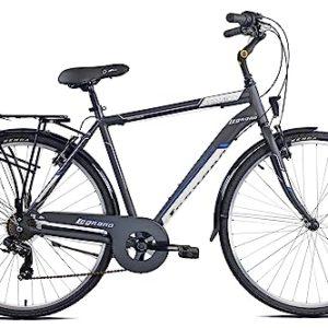 Legnano CESENATICO City Bike Uomo Grigio Scuro Matt Bianco e Blu 58 0 Legnano CESENATICO, City Bike Uomo, Grigio Scuro Matt, Bianco e Blu, 58