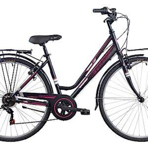 Legnano VERSILIA, City Bike Donna, Nero Matt e Fucsia, 46