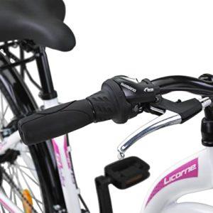 Licorne Bicicletta olandese Stella Bike, city bike da 24,26 e 28 pollici, adatta sia a uomini che a donne, con cambio a 21 marce, Bambina Donna, bianco, 26 - immagine 5