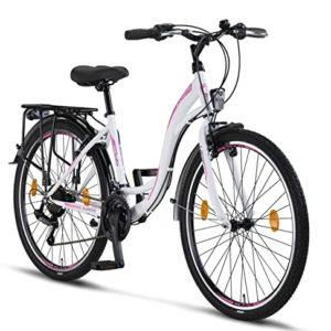 Biciclette e accessori con spedizione gratuita, ciclismo 61 Licorne Bicicletta olandese Stella Bike city bike da 2426 e 28 pollici adatta sia a uomini che a donne con cambio a 21 marce Bambina Donna bianco 26 0 Biciclette e accessori con spedizione gratuita, ciclismo