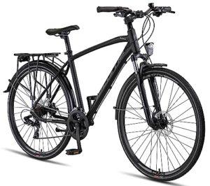 Licorne Bike Premium Touring Bike da trekking in alluminio da 28 pollici per ragazzi ragazze donne e uomini cambio a 21 marce mountain bike crossbike uomo nero 0 Biciclette e accessori con spedizione gratuita, ciclismo