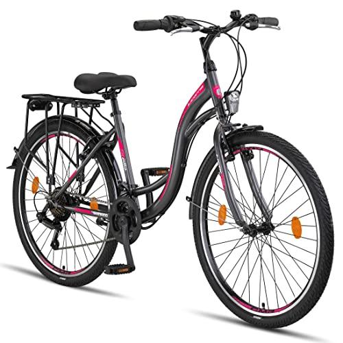 Licorne-Bike-Stella-Premium-City-Bike-da-24-pollici-bicicletta-per-ragazze-ragazzi-uomini-e-donne-cambio-a-21-marce-bicicletta-olandese-antracite-26-pollici-antracite-0