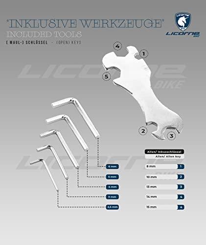 Licorne Bike Strong 2D Premium Mountain Bike Bicicletta per ragazzi ragazze donne e uomini Freno a disco anteriore e posteriore 21 marce Sospensione completa nerolime 2900 0 5 Licorne Bike Premium Touring Bike da trekking in alluminio da 28 pollici, per ragazzi, ragazze, donne e uomini, cambio a 21 marce, mountain bike, crossbike (uomo, nero)