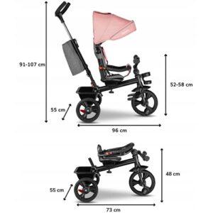 Lionelo Haari 2in1 Bicicletta Triciclo e Passeggino Fronte Mamma o Fronte Strada Regorabile Compatto con Borsa Spaziosa e Portabibite Barra di Sicurezza Cinture a 3 Punti da 1 Anni Fino a 25kg (PINK) 11 Lionelo Haari 2in1 Bicicletta Triciclo e Passeggino Fronte Mamma o Fronte Strada Regorabile Compatto con Borsa Spaziosa e Portabibite Barra di Sicurezza Cinture a 3 Punti da 1 Anni Fino a 25kg (PINK) - immagine 4