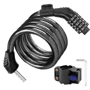 Lucchetto Bici Combinazione,Catena Bicicletta Antifurto 120cm x 12mm Livello di Sicurezza Alto,Lucchetto Bicicletta con Codice Intelligente a 5 Cifre per Bicicletta MTB Monopattino Elettrico