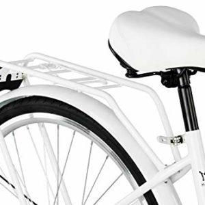 Milord. Comfort bicicletta con supporto posteriore, bicicletta olandese da donna, 1 marcia, bianco, 26 pollici - immagine 8