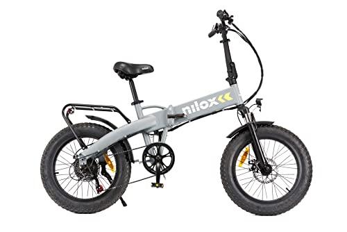 Nilox-E-Bike-J4-Plus-Bici-Elettrica-con-Pedalata-Assistita-70-km-di-Autonomia-Fino-a-25-kmh-Brushless-High-Speed-36-V-250-W-Batteria-Removibile-36-V-13-Ah-Ruote-20-Fat-Doppio-Freno-a-Disco-0-0