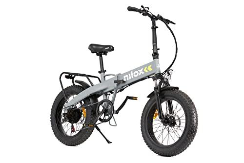 Nilox-E-Bike-J4-Plus-Bici-Elettrica-con-Pedalata-Assistita-70-km-di-Autonomia-Fino-a-25-kmh-Brushless-High-Speed-36-V-250-W-Batteria-Removibile-36-V-13-Ah-Ruote-20-Fat-Doppio-Freno-a-Disco-0