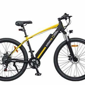 Nilox, E-Bike X6 National Geographic, Bici Elettrica a Pedalata Assistita, Motore Brushless High Speed 250W e Batteria LG 36 V, 10.4 Ah, Pneumatici da 27.5” x 2.10” e Cambio Shimano 21 Velocità
