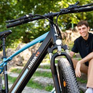 Nilox, E-Bike X6 SE, Mountain Bike con Pedalata Assistita, 90 km Autonomia, Freni a Disco Tektro, Cambio Shimano da 21 Velocità, Ruote 27.5” x 2.10”, Batteria Removibile da 36 V 13 Ah, Motore da 250 W - immagine 5