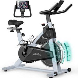 Biciclette e accessori con spedizione gratuita, ciclismo 39 PASYOU Cyclette magnetica con resistenza regolabile per bici da casa, palestra/ciclo indoor palestra a casa Trasmissione a cinghia con display RPM e supporto per iPad - Capacità di peso 150 kg