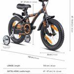 Prometheus Bicicletta per bambini da 14 pollici con ruote di supporto a partire dai 4 anni in su 14 pollici modello BMX colore nero arancione opaco 0 1 Prometheus - Bicicletta per bambini da 14 pollici, con ruote di supporto a partire dai 4 anni in su, 14 pollici, modello BMX, colore nero, arancione opaco