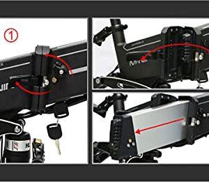 SAMEBIKE Bici Elettriche Biciclette Elettriche 48V 10.4AH 26 Pollici Mountain bike elettriche pieghevoli con display LCD a colori SHIMANO 21 Velocità per Adulti (LO26-bianco) 9 SAMEBIKE Bici Elettriche Biciclette Elettriche 48V 10.4AH 26 Pollici Mountain bike elettriche pieghevoli con display LCD a colori SHIMANO 21 Velocità per Adulti (LO26-bianco) - immagine 4