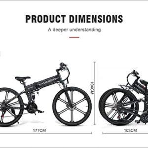 SAMEBIKE Bici Elettriche Biciclette Elettriche 48V 10.4AH 26 Pollici Mountain bike elettriche pieghevoli con display LCD a colori SHIMANO 21 Velocità per Adulti (LO26-bianco) 12 SAMEBIKE Bici Elettriche Biciclette Elettriche 48V 10.4AH 26 Pollici Mountain bike elettriche pieghevoli con display LCD a colori SHIMANO 21 Velocità per Adulti (LO26-bianco) - immagine 7