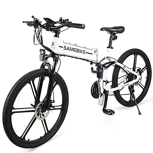 SAMEBIKE Bici Elettriche Biciclette Elettriche 48V 104AH 26 Pollici Mountain bike elettriche pieghevoli con display LCD a colori SHIMANO 21 Velocita per Adulti LO26 bianco 0 SAMEBIKE Bici Elettriche Biciclette Elettriche 48V 10.4AH 26 Pollici Mountain bike elettriche pieghevoli con display LCD a colori SHIMANO 21 Velocità per Adulti (LO26-bianco)