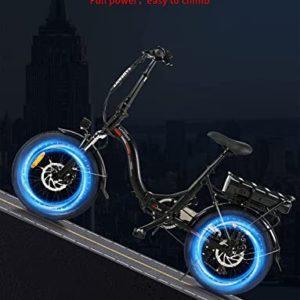 SAMEBIKE Bicicletta Elettrica per Adulti 20'',Pieghevole Bici Elettrica con Pedalata Assistita,City E-bike Unisex Adulto,Batteria Rimovibile 36V12AH,Bici Elettriche per Shimano 7 Velocità Uomo/Donna - immagine 5