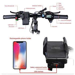 SAMEBIKE Bicicletta Elettrica per Adulti 20'',Pieghevole Bici con Pedalata Assistita,City E-bike Unisex Adulto Batteria Rimovibile 48V10.4AH,Bici per Shimano 7 Velocità Uomo/Donna, 20lvxd30-nero - immagine 5