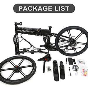 SAMEBIKE Bicicletta Elettrica per Adulti 26'',Bici Elettrica con Pedalata Assistita,City E-bike Unisex Adulto,Batteria Rimovibile 48V10.4AH/12.5AH,Bici Elettriche per Shimano 21 Velocità - immagine 5