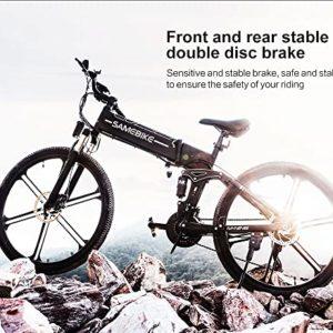 SAMEBIKE Bicicletta Elettrica per Adulti 26'',Bici Elettrica con Pedalata Assistita,City E-bike Unisex Adulto,Batteria Rimovibile 48V10.4AH/12.5AH,Bici Elettriche per Shimano 21 Velocità - immagine 6