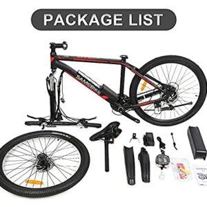 SAMEBIKE Bicicletta Elettrica per Adulti 26'',Bici Elettrica con Pedalata Assistita,City Ebike Unisex Adulto,Batteria Rimovibile 36V10AH,Bici Elettriche con 21 Velocità Uomo/Donna