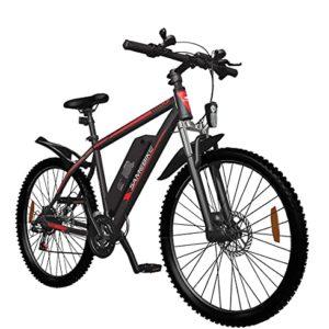 SAMEBIKE Bicicletta Elettrica per Adulti 26'',Bici Elettrica con Pedalata Assistita,City Ebike Unisex Adulto,Batteria Rimovibile 36V10AH,Bici Elettriche con 21 Velocità Uomo/Donna