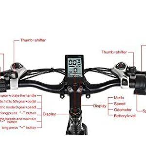 SAMEBIKE Bicicletta Elettrica per Adulti 26'',con Pedalata Assistita, Unisex Batteria Rimovibile 48V10AH, per Shimano 21 Velocità - immagine 5