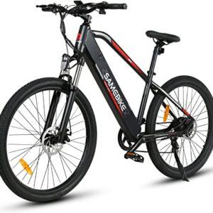 SAMEBIKE Mountain Bici Elettrica 27, 5 pollici 48V10.4AH Batteria Rimovibile Pedalata Assistita Mountain Bicicletta Elettrica Display a colori TFT Urbana EBike Adulti, Nero