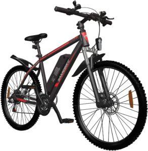 Biciclette e accessori con spedizione gratuita, ciclismo 51 SAMEBIKE SY26 pollice mountain bike elettrica 36V 10Ah mountain bike adulto bici elettrica maschio e femmina I Shimano 7-speed shift I con pannello strumenti LCD, Nero