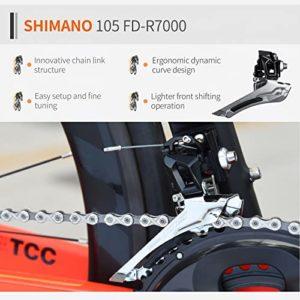 SAVADECK Bici da corsa carbonio, HERD6.0 700C bici da strada T800 Completamente carbonio con Shimano 105 R7000 22 velocità e Fizik Sella Leggera Bicicletta uomo donna 13 SAVADECK Bici da corsa carbonio, HERD6.0 700C bici da strada T800 Completamente carbonio con Shimano 105 R7000 22 velocità e Fizik Sella Leggera Bicicletta uomo donna - immagine 6