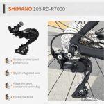 SAVADECK Bici da corse carbonio Warwind50 700C bici da strada T800 Telaio Forcella e Reggisella in Carbonio con Shimano 105 R7000 22 velocita Ultraleggere bicicletta per uomo donna 0 3 SAVADECK Bici da corse carbonio, Warwind5.0 700C bici da strada T800 Telaio Forcella e Reggisella in Carbonio con Shimano 105 R7000 22 velocità Ultraleggere bicicletta per uomo donna