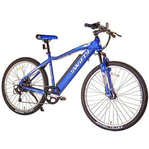 Swifty AT656, Mountain Bike with Battery Semi intergrated Into The Frame Unisex-Adult, Blu, Taglia Unica