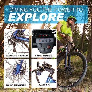 Swifty AT656, Mountain Bike with Battery Semi intergrated Into The Frame Unisex-Adult, Blu, Taglia Unica 13 Swifty AT656, Mountain Bike with Battery Semi intergrated Into The Frame Unisex-Adult, Blu, Taglia Unica - immagine 7