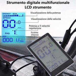 TODIMART Bicicletta Elettrica Pieghevole Fat Tire 20"* 4" Con Batteria 48V15Ah, Bicicletta Da Montagna Da Città A Lungo Raggio 11 TODIMART Bicicletta Elettrica Pieghevole Fat Tire 20"* 4" Con Batteria 48V15Ah, Bicicletta Da Montagna Da Città A Lungo Raggio - immagine 4