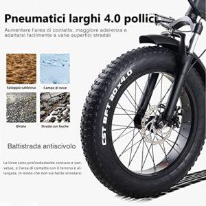 TODIMART Bicicletta Elettrica Pieghevole Fat Tire 20"* 4" Con Batteria 48V15Ah, Bicicletta Da Montagna Da Città A Lungo Raggio 13 TODIMART Bicicletta Elettrica Pieghevole Fat Tire 20"* 4" Con Batteria 48V15Ah, Bicicletta Da Montagna Da Città A Lungo Raggio - immagine 6