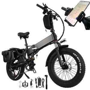 TODIMART Bicicletta Elettrica Pieghevole Fat Tire 20 4 Con Batteria Agli Ioni Di Litio Da 48V15Ah Bicicletta Da Montagna Da Citta A Lungo Raggio 0 TODIMART Bicicletta Elettrica Pieghevole Fat Tire 20"* 4" Con Batteria Agli Ioni Di Litio Da 48V15Ah, Bicicletta Da Montagna Da Città A Lungo Raggio